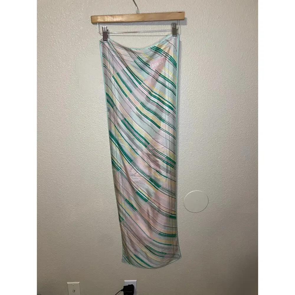 VTG Dorce Pastel Striped Mid Century Modern Style Neck Scarf 43 in by 13.5 in